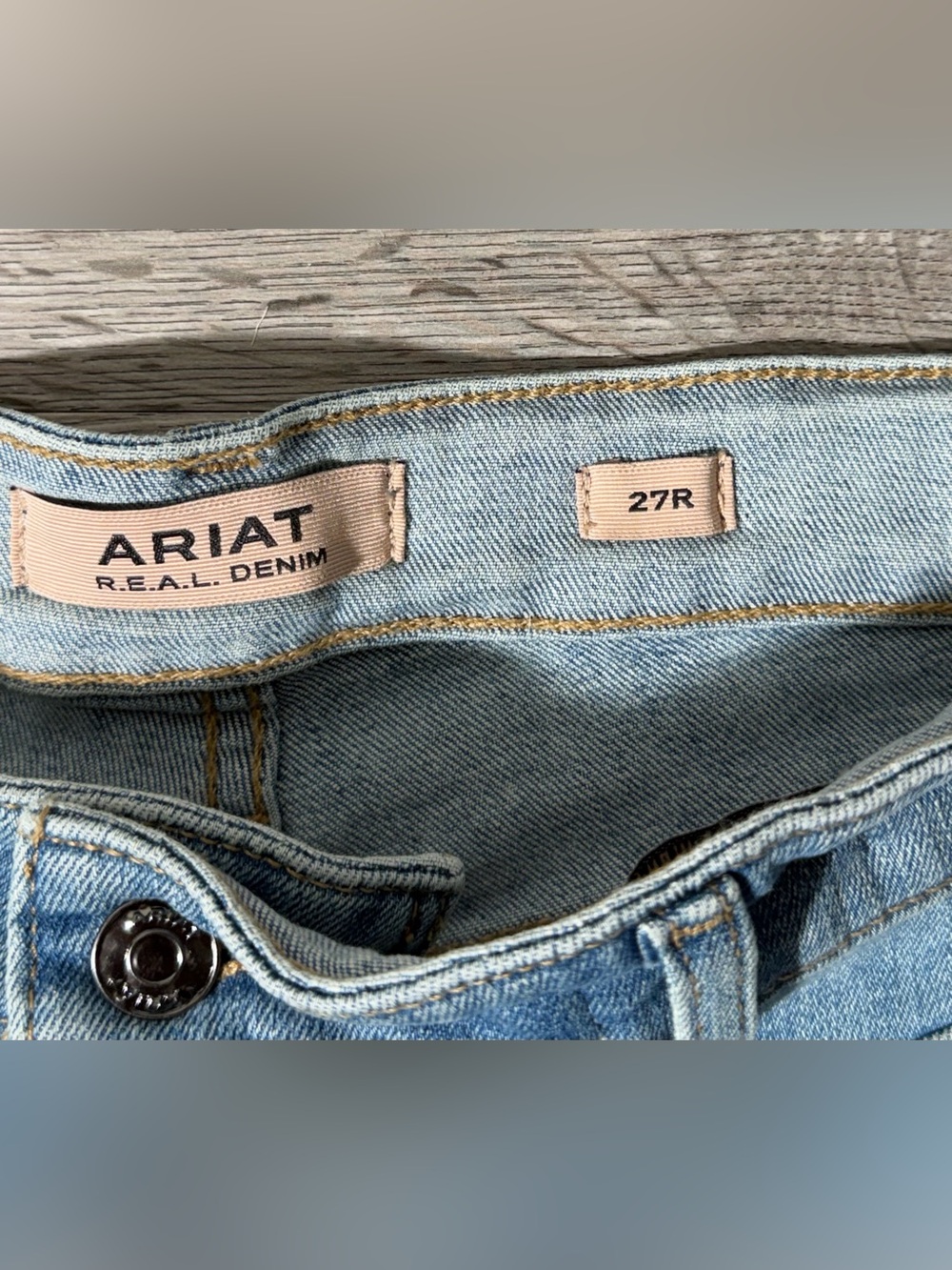 Ariat Real Denim 27R Ultra High Rise Wide Leg Jeans Women’s Light Wash NWT - Picture 6 of 16
